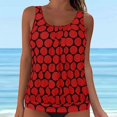 thumbnail image 2 of Gibobby Two Piece Tankini Bathing Suits for Women One Shoulder Swim Top with Bottom Swimsuits(Red,3XL), 2 of 7