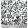 thumbnail image 1 of Soimoi Rayon Fabric Leaves & Floral Block Print Fabric by The Yard 42 Inch Wide, 1 of 3