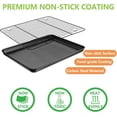 thumbnail image 3 of E-far Nonstick Baking Sheet with Rack Set, 16 x 12 x 1 Inch Cookie Sheet Baking Pan with Cooling Rack for Oven, Commercial Grade & Non-Toxic, Easy to Clean, 3 of 7