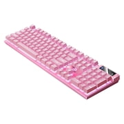 Bdday Gaming Keyboard USB Wired Floating Keyboard, Ergonomic Water Mechanical Feeling Keyboard, Ultra-Slim LED Backlit Keyboard For Desktop, Compute