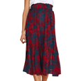 thumbnail image 2 of Jupes pour Femmes Mode Jupe Longue Imprimée Léopard Floral Poche Pressée Plissée Style Vêtements d'Été pour Femmes Marine S, 2 of 5