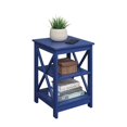 thumbnail image 2 of Convenience Concepts Oxford Square End Table in Blue Wood Finish, 2 of 3