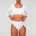 thumbnail image 2 of DGMIOCS Women's Modest Swimsuit Tankini Set White XL, 2 of 5