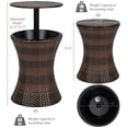 thumbnail image 3 of Costway Patio Rattan Cooler Bar Table Cocktail Coffee Table Height Adjustable, 3 of 9