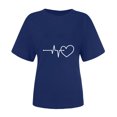 thumbnail image 4 of Diufon Hauts de la Saint-Valentin pour Femmes Tunique Décontractée à Manches Courtes Col Rond Chemisier Imprimé Graphique Mignon Tendance, 4 of 6