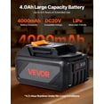 thumbnail image 2 of VEVOR 20V MAX Battery and Charger Combo 4.0 Ah Lithium-Ion Battery Pack Fast Charging, 2 of 9