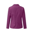 thumbnail image 3 of Innerwin Blazers Solid Color Women Cardigan Jacket Work Shawl Neck Slim Fit Business Jackets Purple 4XL, 3 of 6