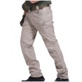 thumbnail image 1 of Moxiu Men's Tactical Cargo Pants Water Resistant Ripstop Lightweight Work Hiking Outdoor Pants Khaki,L, 1 of 6