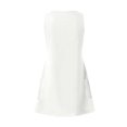 thumbnail image 4 of Mohiass Robe d'Été Sans Manches à Col en V pour Femmes, Couleur Unie, Plage 2024, Robe Bohème Décontractée, Blanc, TG, 4 of 7