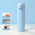 thumbnail image 1 of EGNMCR Tasses Portables et à la Mode Gobelet d'Eau en Acier Inoxydable pour Hommes et Femmes avec Poignée Couvercle à Ressort Gobelet Isotherme Bouteille d'Eau 450 ml, 1 of 6