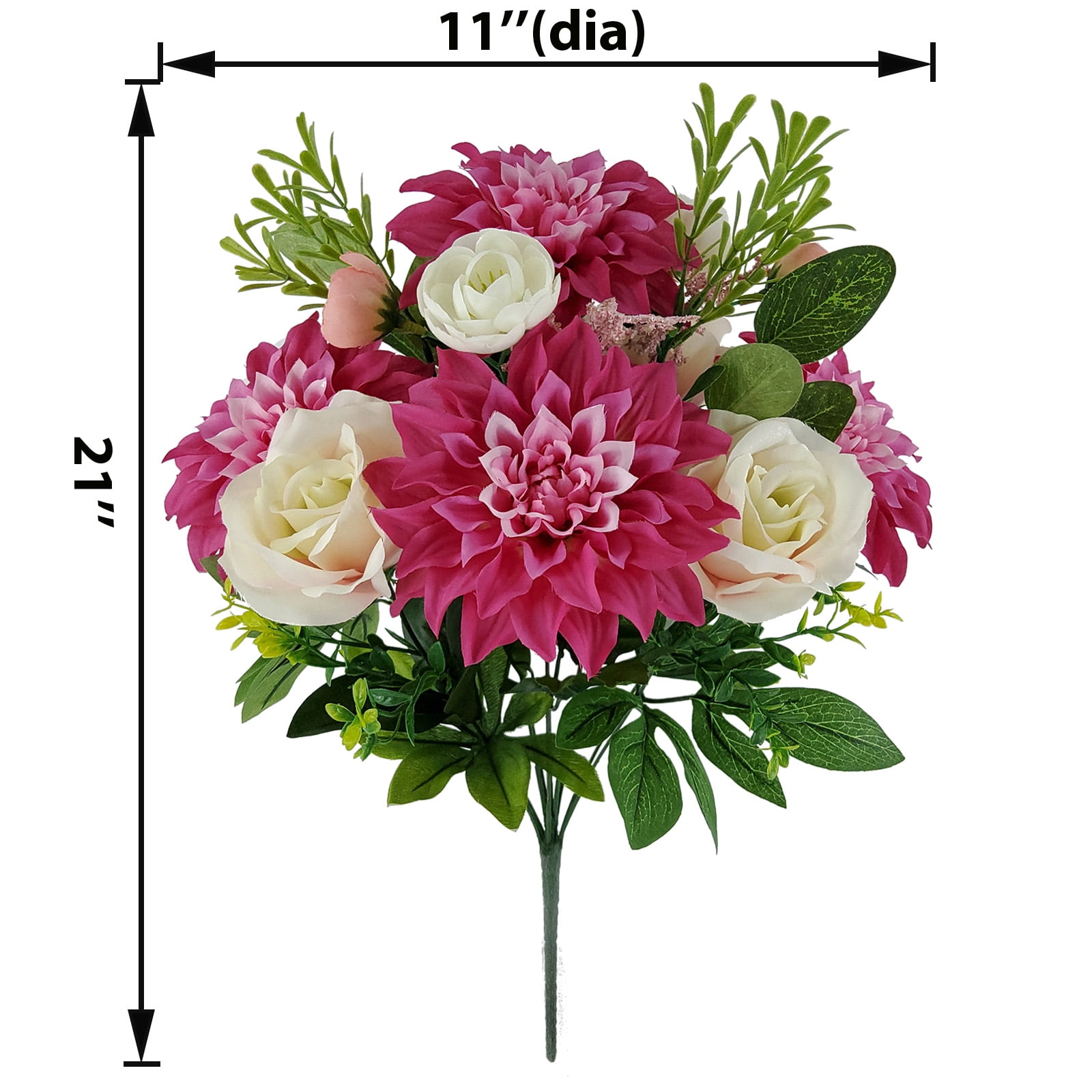 Mainstays Bouquet de Dahlias Fuchsias Intérieur 53,3 cm