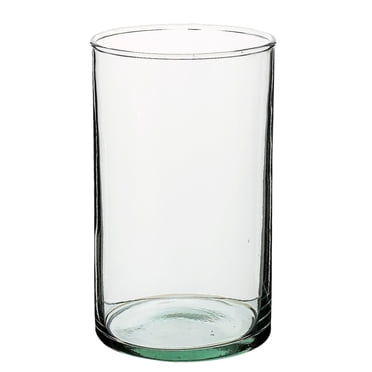 Clear Cylinder Recycled Glass Vase
