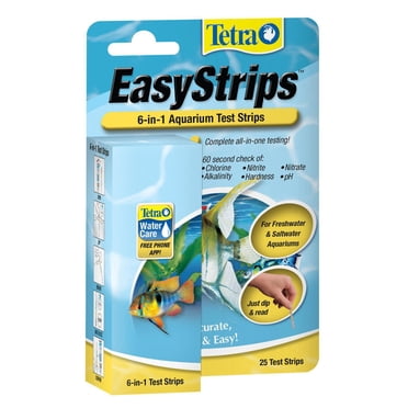 Tetra EasyStrips Bandelettes de Test pour Aquarium 6-en-1, 25 Unités