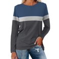 thumbnail image 2 of Pxiakgy Vente Chaude!! Tunique à Blocs de Couleur pour Femmes Hauts Décontractés à Manches Longues Col Rond Pull Tunique à Blocs de Couleur pour Femmes Hauts Décontractés à Manches Longues Col Rond Pull Noir TTG, 2 of 7
