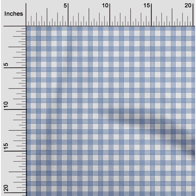 oneOone Cotton Flex Fabric Gingham Check Decor Fabric Printed BTY 40 Inch Wide