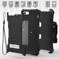 thumbnail image 3 of Case with Clip for iPhone 8 Plus, Black Tri-Shield Rugged Cover and Belt Hip Holster [Kickstand + Card Wallet Slot + Strap] for Apple iPhone 8 Plus, iPhone 7 Plus, 3 of 7