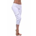 thumbnail image 1 of Capri Pants for Women Plus Size Side Pockets Cargo Pants Elastic Drawstring Casual Cropped Pants, 1 of 7