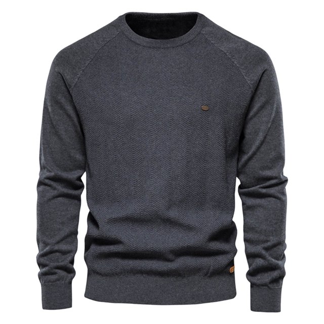CEHVOM Men's O-neck Sweater Soft Casual Sweaters For Men Classic Pullover Sweaters With Ribbing Edge