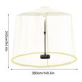 thumbnail image 2 of Black Patio Umbrella Mosquito Netting with Double Zipper - Universal Fit for Market Table Umbrellas, Adjustable Height, Water Pipe Base for Stability, 2 of 4