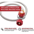 thumbnail image 4 of GasOne Réchaud de Camping au Propane à Deux Brûleurs avec Couvercle pour l'Extérieur, à Haute Pression, Double Brûleur au Propane, Rouge QCC, 4 of 8