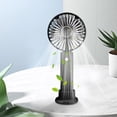 thumbnail image 3 of Black Mini Portable Handheld Small Fan Usb Charging Rechargeable Student Dormitory Office Compact Design Long Battery Life Efficient Cooling Lightweight, 3 of 9