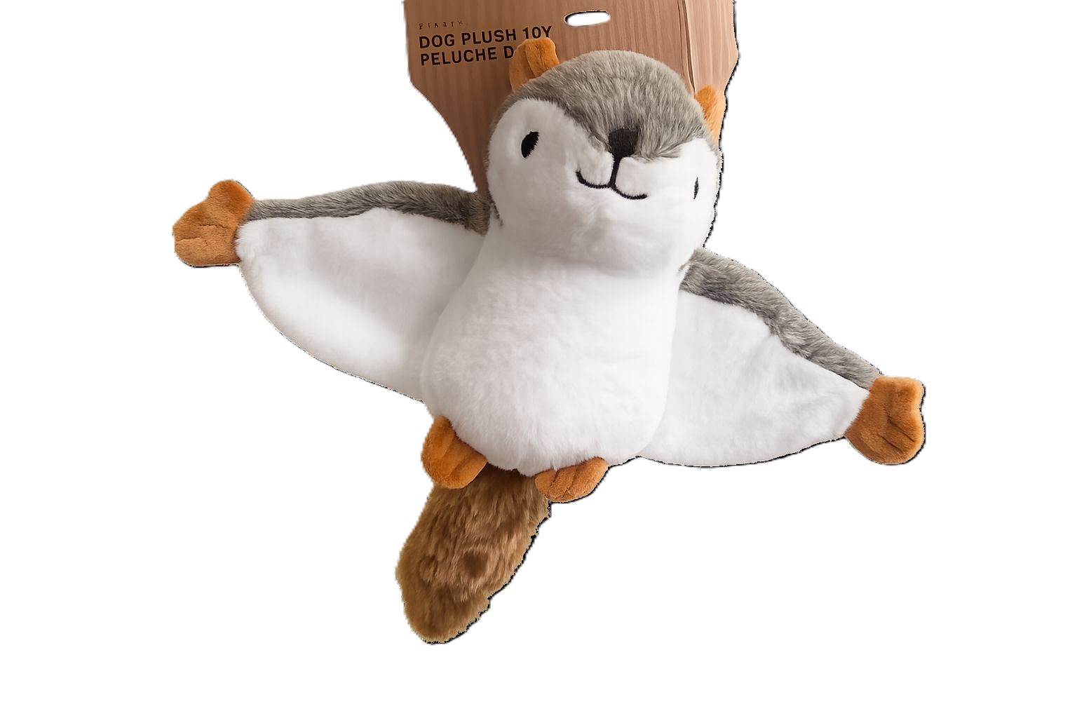 Dexypaws écureuil volant en peluche avec couineur