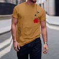 thumbnail image 2 of LUOGENLI T-shirts pour Homme pour Hommes T-shirts Graphiques Vintage T-shirts à Imprimé Floral et Lettrage Col Rond Manches Courtes T-shirts Décontractés d'Été pour Homme T-Shirt Graphique Fête de la Saint-Patrick Café TTG, 2 of 8