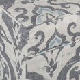 thumbnail image 5 of HomePop Pouf de Rangement Carré avec Couvercle à Charnières, Damas Gris, Ardoise Bleue, 5 of 5