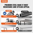 thumbnail image 2 of VEVOR 24 x 30 x 40 Inch Stainless Steel Work Table, Commercial Food Prep Worktable with Casters, Heavy Duty Prep Worktable, Metal Work Table with Adjustable Height for Restaurant, Home and Hotel, 2 of 9