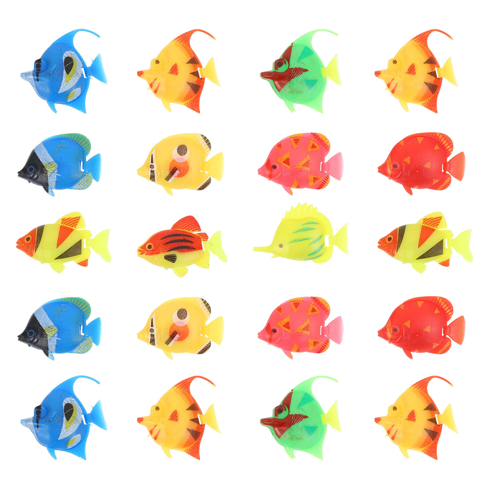 20pcs Simulated and Floating Fishes Fish Tank Aquarium Decorative Small Plastic Fishes