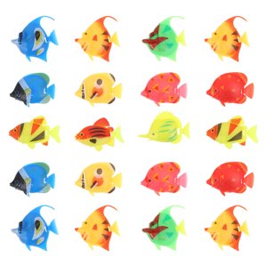 20pcs Simulated and Floating Fishes Fish Tank Aquarium Decorative Small Plastic Fishes