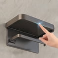 thumbnail image 4 of Lksixu Wall Mounted Toilet Paper Box Toilet Paper Roll Toilet Paper Holders Non Perforated Toilet Paper Storage Rack Mobile Phone Storage Rack Storage Bins Organizers and Storage, 4 of 6