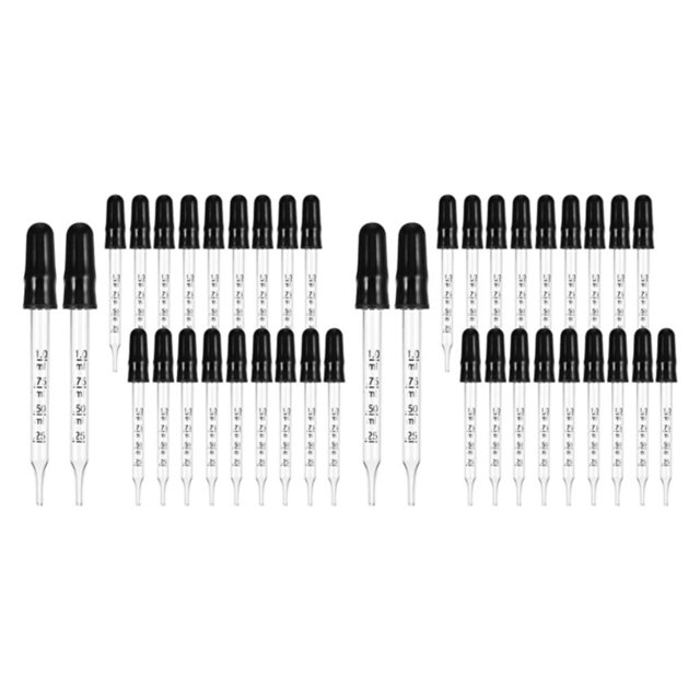 pitrice 20x White Wide Range Of Uses Glass Pipette Dropper For Essential Oils Aromatherapy Easy To Clean 2Set