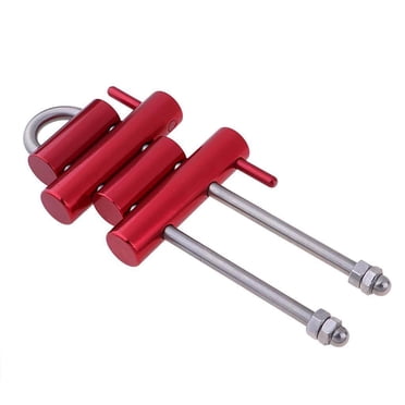 Support d'Escalade en Aluminium, Descendeur, Rampe de Descente, Barre de Support, Engrenage de Friction Réglable, 4 Barres, Rouge