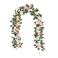thumbnail image 2 of Homekingdee Simulation Rose Leaves Flower Rattan Arch - White Pink Plastic Artificial Vine for Wedding Outdoor Decoration Arrangement, 2 of 6