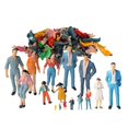 thumbnail image 2 of lionlar Mini Figurines Peintes à la Main Décor Poses Assorties Jouets Mini Table de Sable PVC Personnes 100 Pcs 75e, 2 of 8