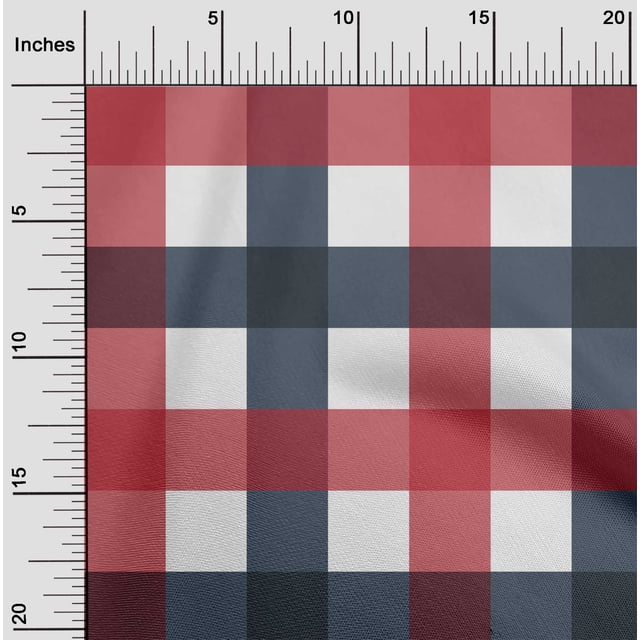 oneOone Silk Tabby Grayish Blue Fabric Gingham Check Sewing Craft Projects Fabric Prints By Yard 42 Inches Wide