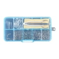 thumbnail image 1 of Eyeglass Repair , with Screws Assorted Nose Pads Glasses Cloth Tweezers Screwdriver Hook Glasses Repair, 1 of 8