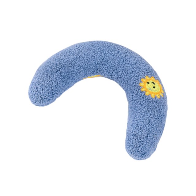 ziyahi Dog Pillow Fashion Cozy U Shaped Soft Cat Pillows Pattern Washable Neck Protection Head Mat Pets Rabbit Sleepy Indoor Home Pink Blue