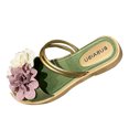 thumbnail image 1 of Sandales pour Femmes à Fleurs Pantoufles Plates Haut de Gamme Chic, 1 of 6