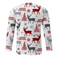 thumbnail image 5 of LUOGENLI T-shirts pour Homme pour Hommes Noël T-Shirt Décontracté de Mode Festival à Manches Longues à Col Rond T-Shirt T-shirts pour Hommes T-shirts Graphiques T-shirts de la Saint-Patrick pour Homme T-Shirt Graphique Saint-Valentin Blanc G, 5 of 5