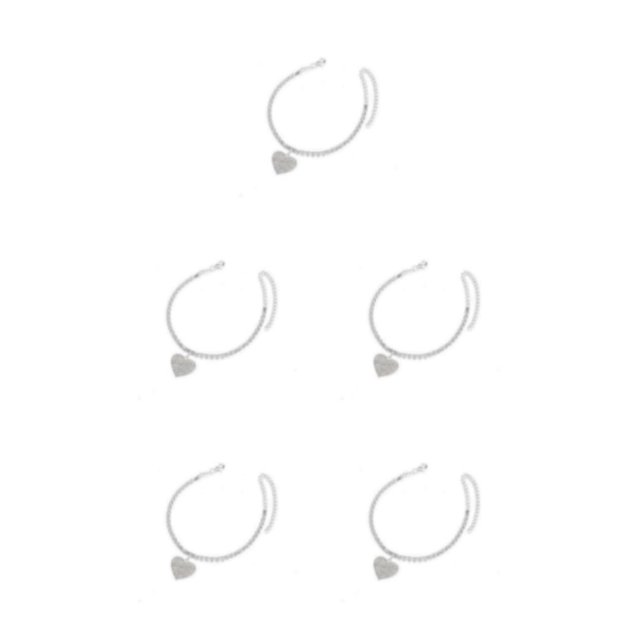 yingyy 1/2/3/5 Women Rhinestone Anklet Portable Party Banquet Simple Design Crystal Jewellery Ladies Decoration Birthday Gift 5PCS