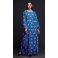 thumbnail image 3 of Bimba Robe Maxi à Manches Longues pour Femmes en Georgette Mousse Grandiflora à Imprimé Floral avec Taille Élastique - Moyen, 3 of 5
