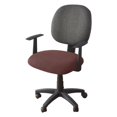 thumbnail image 3 of MYG Housse de Chaise de Bureau Brun Foncé Résistante à l'Eau Extensible Jacquard Élastique Housses 2 Pcs pour Chaise d'Ordinateur de Bureau Housse Extensible, 3 of 7