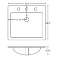 thumbnail image 4 of 21.5-in. W 3H8-in. Ceramic Top Set In White Color AI-24680, 4 of 9