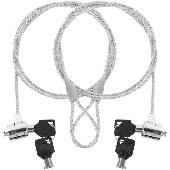 2 Sets Laptop Locking Cable Keyed Cable Lock Security Hardware Cable Lock