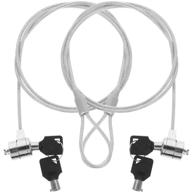 2 Sets Laptop Locking Cable Keyed Cable Lock Security Hardware Cable Lock