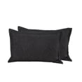 thumbnail image 3 of Marina Decoration Solid Embossed Pinsonic Coverlet Bedspread Bedding Ultra Soft Summer Quilt Set with Shams, Black Color, 3 of 6