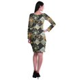 thumbnail image 3 of Moomaya Womens Full Sleeve Printed Midi Length Printed Bodycon Dress, 3 of 6