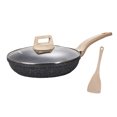 thumbnail image 1 of With Spatula Non Stick Frying Pan 26 Cm Ceramic Lid Aluminium Induction PFAS PFOA Free Dishwasher Safe Cool Handle Grey, 1 of 3